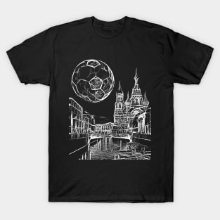 Soccer moon over russia T-Shirt